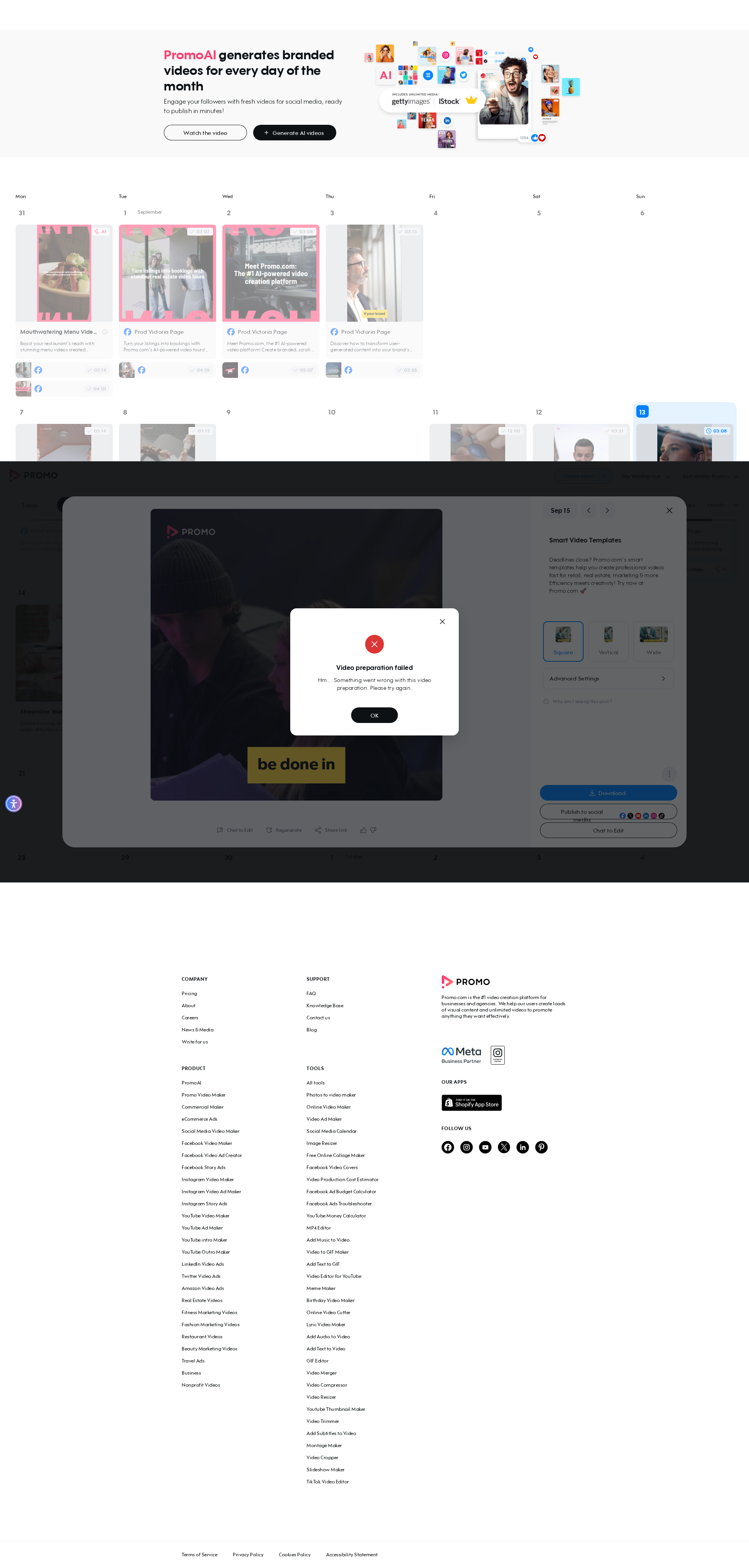Test failure screenshot